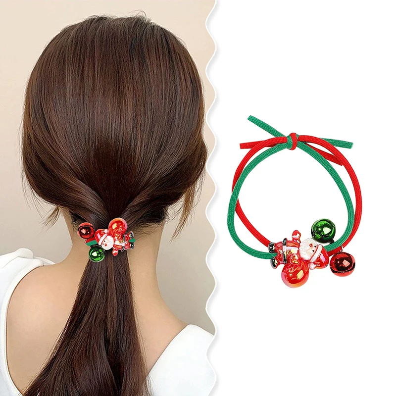 Fashion Durable Christmas Hair Rope Cute Anime Cartoon Hair Ties For Women Girls Sweet Versatile Hair Accessories Holiday Gifts