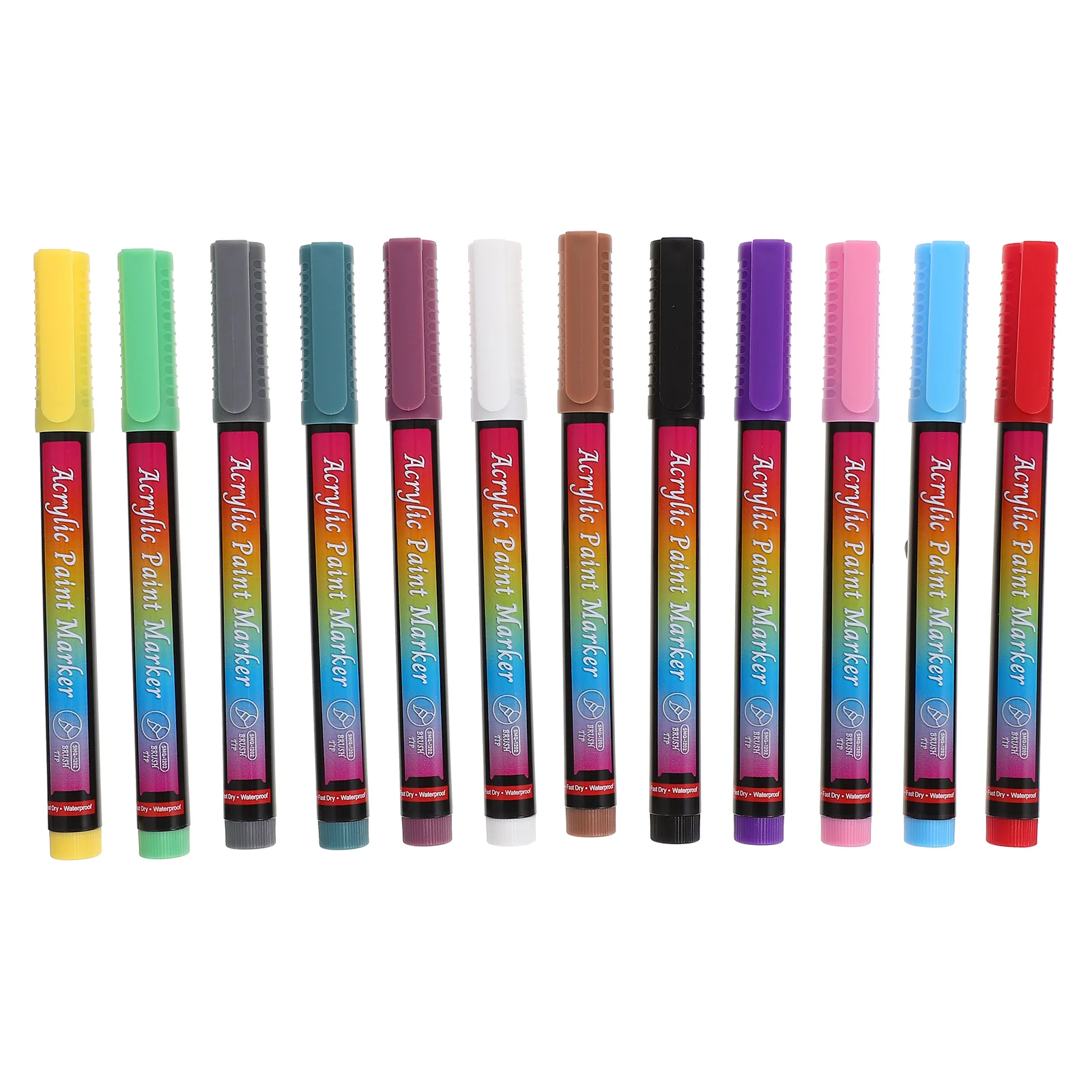 

12 Pcs Soft Stone Brush Quick Drying Marker Convenient Pens Draw Supply Multi-function Paint Markers Portable Colored Acrylic