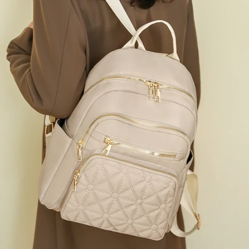 

Hot Sale Fashionable Women's Backpack 2024 New Light Luxury Design Solid Color Versatile Basic Style Backpack Bolso Mujer