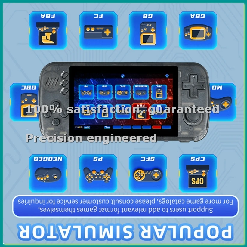 

Портативная игровая консоль X39 Pro с более чем 4000 классическими играми, портативная игровая приставка с аккумулятором 3000 мАч, игровая машина-B-TCES