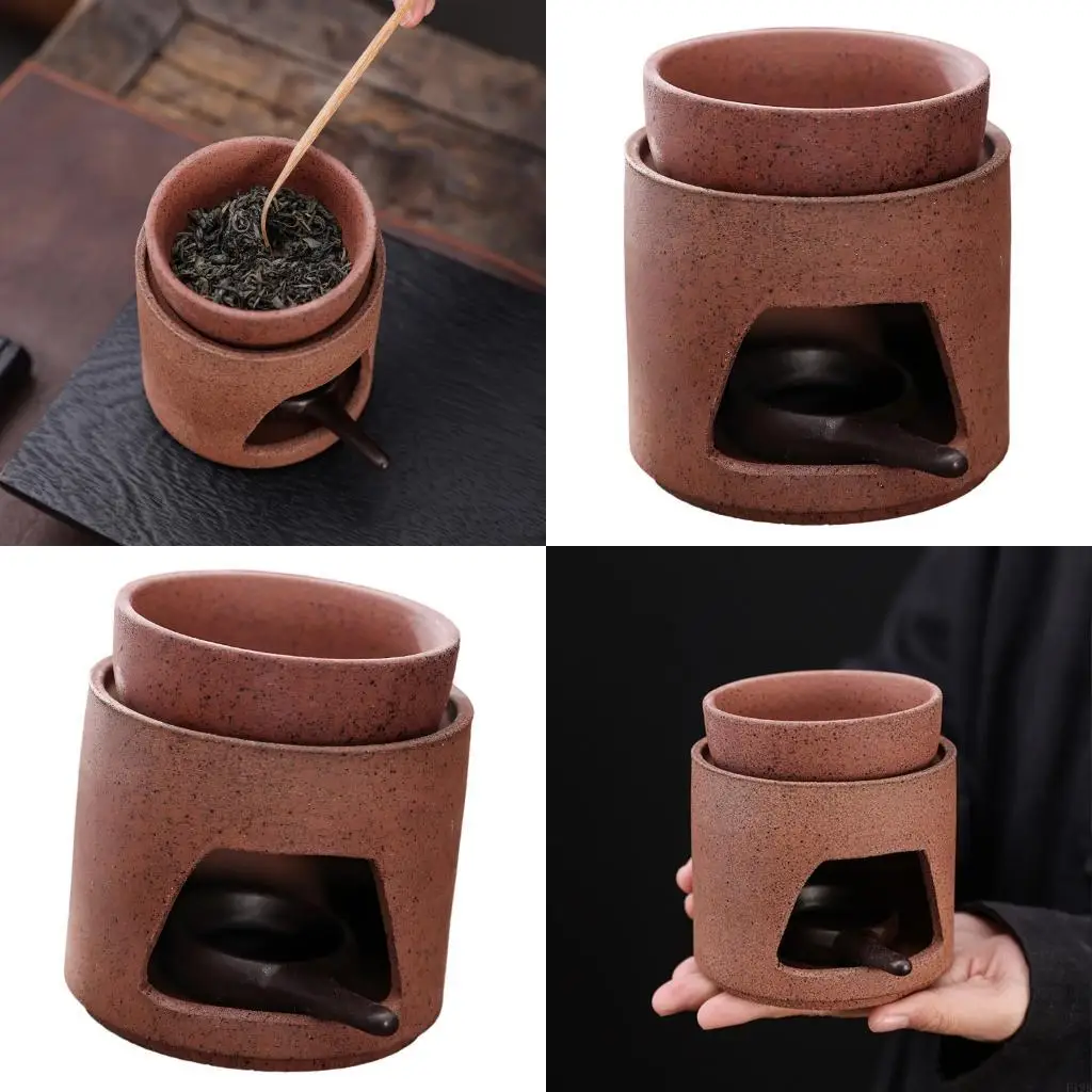 F19B Ceramic Aromatherapies Diffuser for Essential Oil and Wax Melts with Bowl and Tealight Spoon for Home and Office Use