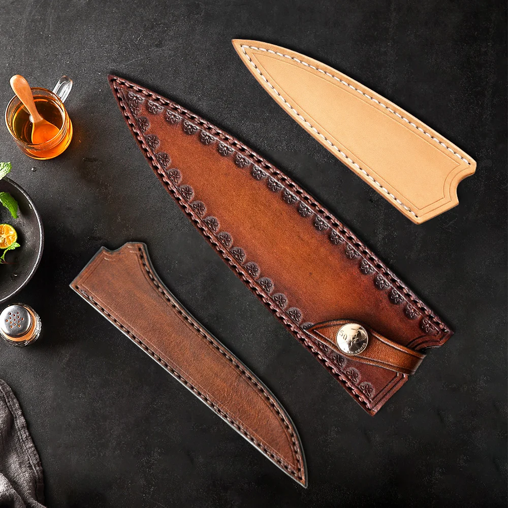 XINZUO Leather Sheath Premium Vegetable Tanned Full-grain Leather Knife Cover for XINZUO Chef/Boning/Utility/ Knife