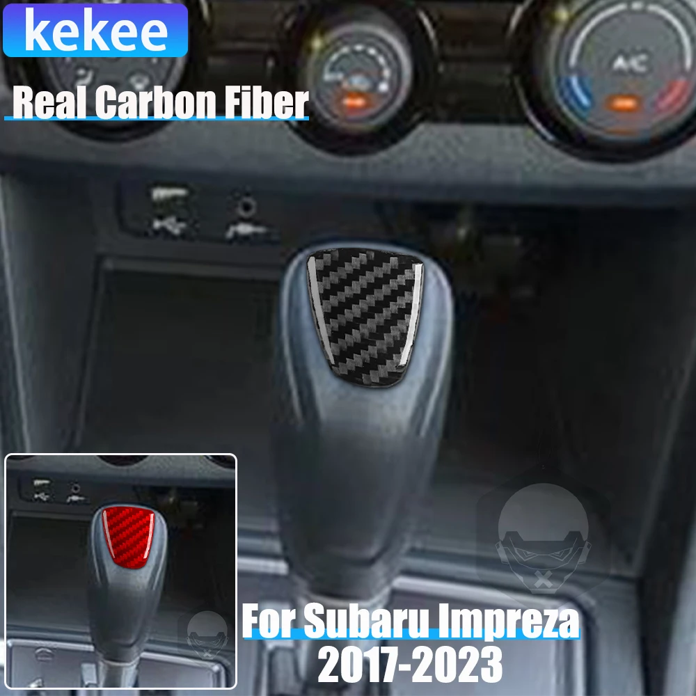 

Настоящее углеродное волокно, автомобильные аксессуары, ручка переключения передач, панель, мягкая наклейка для Subaru Impreza 2017-2023 Crosstrek 2018-2023