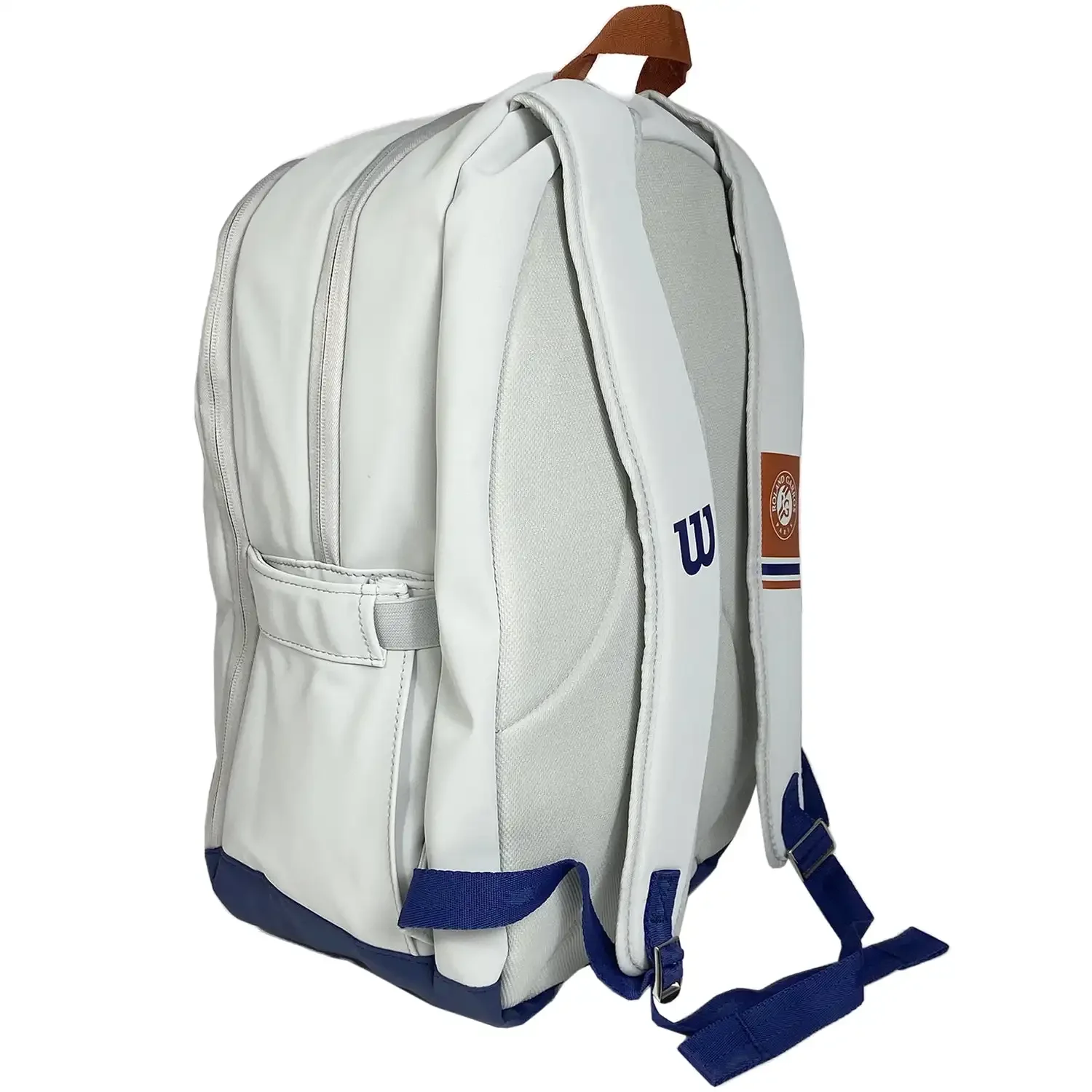 Wilson-Soft PU Mochila De Tênis Com Compartimento, Roland Garros, Super Tour, French Open, Saco De Raquete De Tênis Premium, Até 2 Raquetes