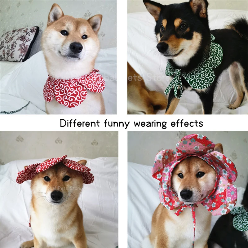 Dog Bibs Pet Saliva Towel Scarf Ornament Dog Collar Neckerchief for Shiba Inu Kimono Accessorie Cat Dog Photography Pet Bow Tie