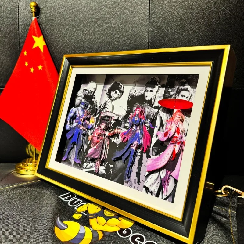 

HUAJIANGHU Four Corpse Ancestors 3D Paper Sculpture Art with Display Stand - Anime Wall Decor, Birthday Gift for Fans