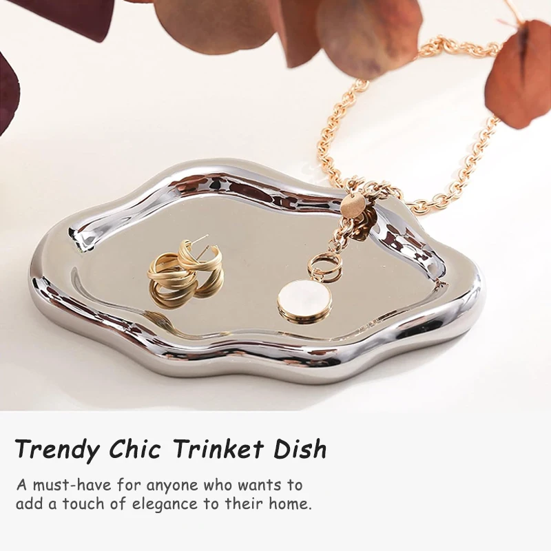  Plastic Cloud Vanity Key Tray Mini Cloud Shape Jewelry Plate Multi-Functional Storage Tray for Jewelry Keys Small Accessories