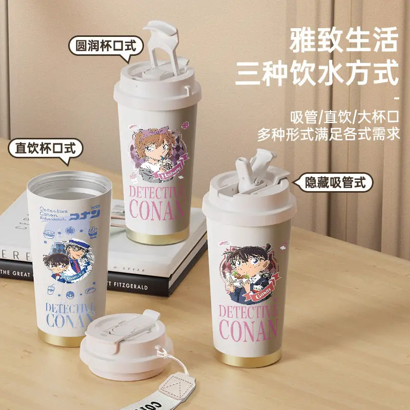 Neue Detektiv Conan Rachel Moore Anita Hailey Anime Peripheriegeräte Kreative Persönlichkeit Cartoon Print Edelstahl Tragbare Becher