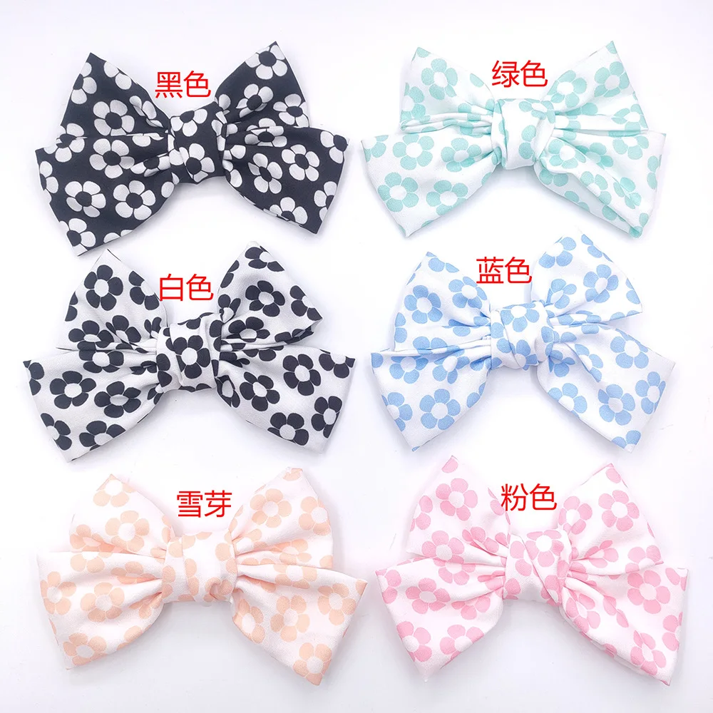 Colorful Bow Appliques for DIY Hat Clothes, Sewing Patches, Handmade Headwear, Hair Clips Accessories, 13.5*9cm, 5PCs