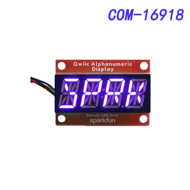 

COM-16918 SparkFun Qwiic Alphanumeric Display - Purple