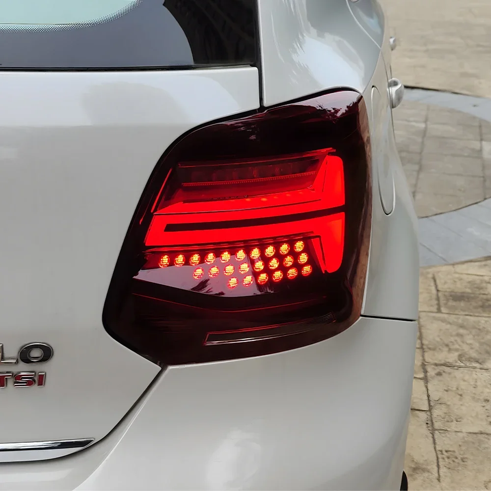 

Car Lights For Volkswagen Polo 2011-2018 LED Tools Auto Rear Back Lamps Assembly Upgrade Audi Q2 Style Taillights Accessories