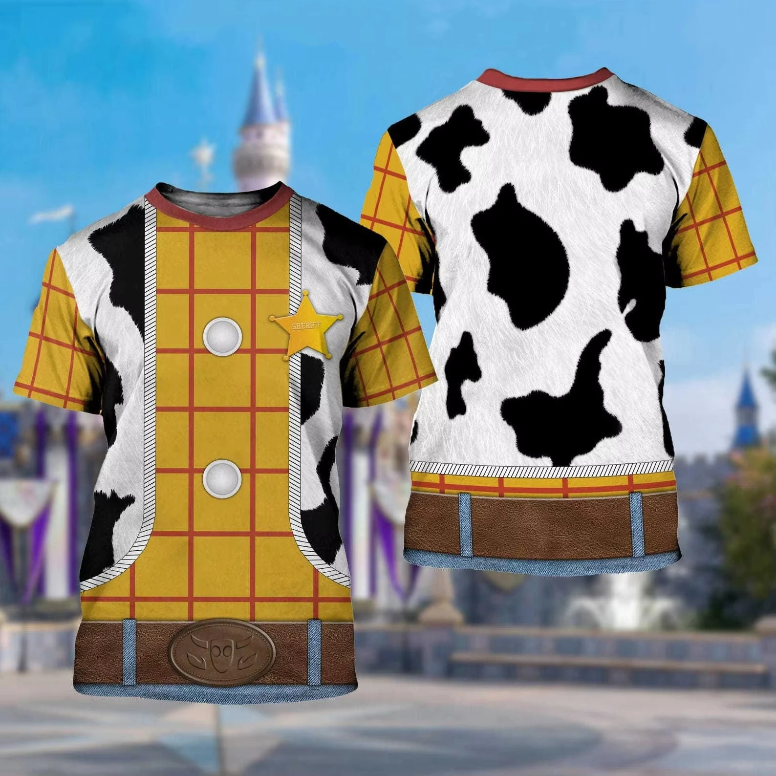 طباعة وودي باس لايت يير وزوجين البطاطس في سلسلة تي شيرت قصة الالعاب هي اختيار مثالي للأزياء في المشاهد اليومية #4