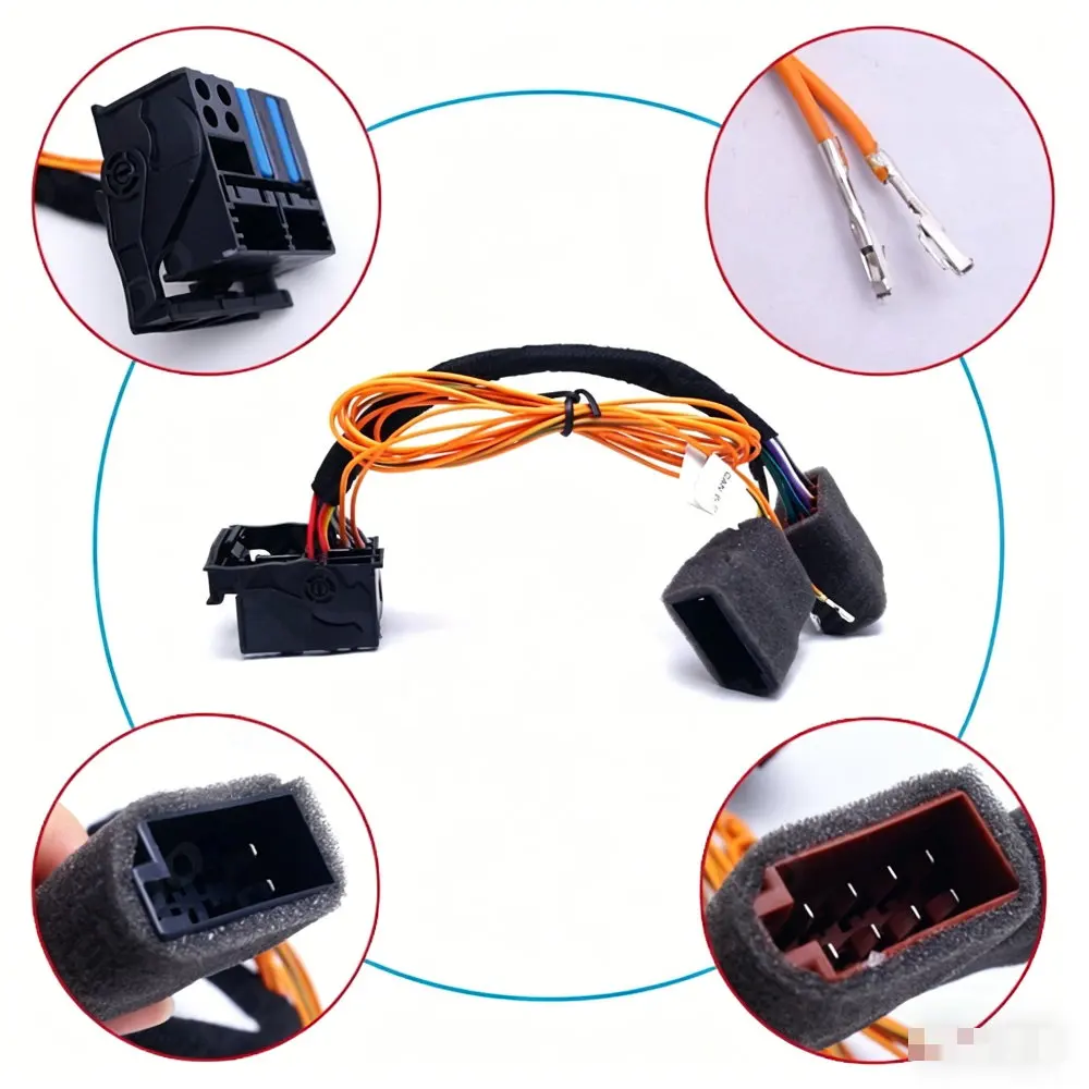 For Volkswagen VW RNS315 RNS510 RCA310 RCD510 CD Player PQ34/PQ35 Car CAN Bus Gateway Adapter Cable Extension Wiring Harness