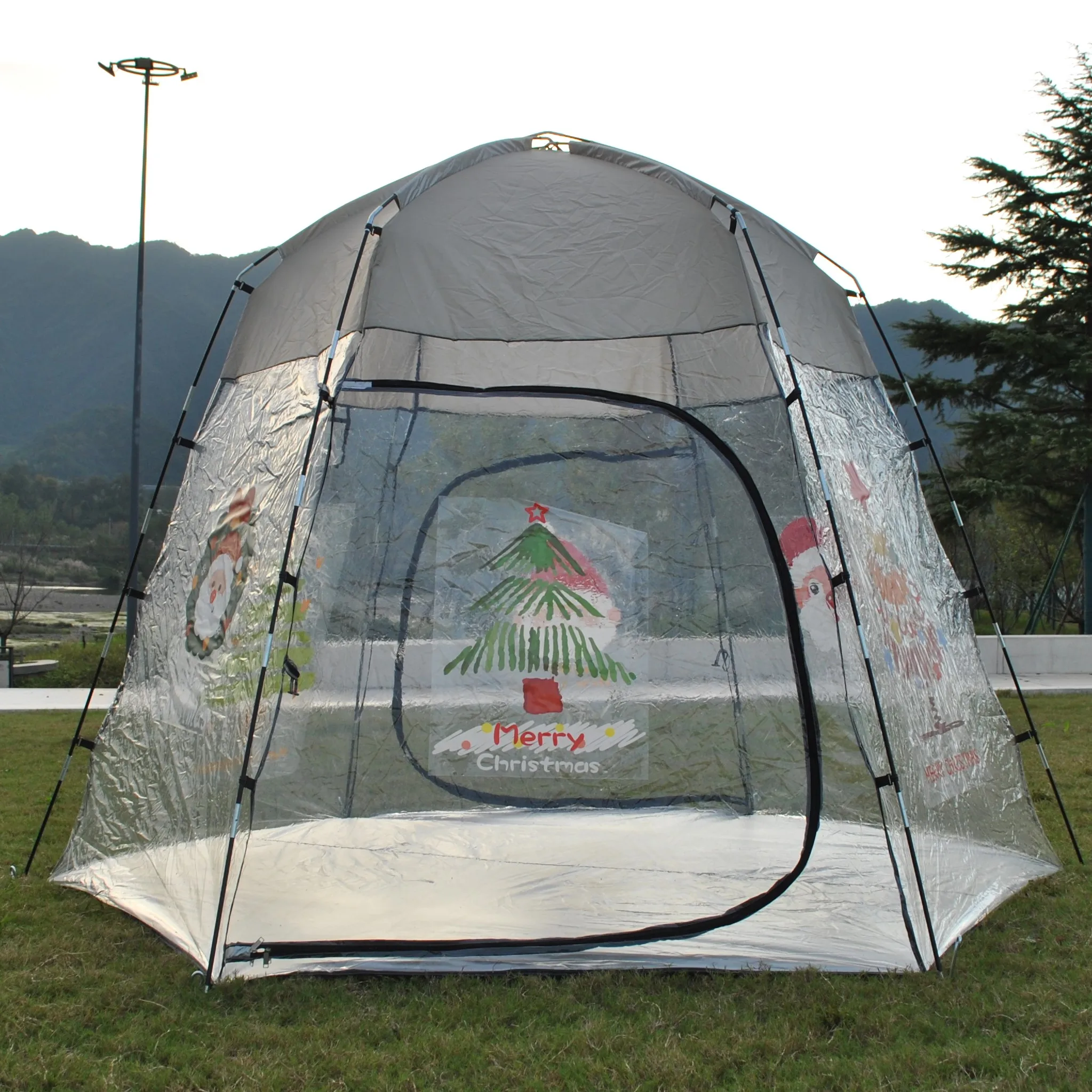 Festive Feasts: Outdoor DIY Christmas Tent Experiences,transparent PVC tent,Outdoor Camping Supplies,Decoration exclude stickers