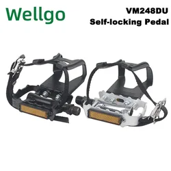 WELLGO M248 Bicycle Pedal Cover MTB Road Bike Pedals Fixed Gear CyclingNon-slip Bearing Aluminum Alloy Riding Accessories Parts