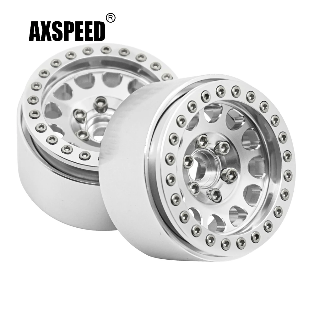 

AXSPEED 4Pcs Aluminium Alloy 1.9inch Beadlock Wheel Rims Hubs 30mm for Axial SCX10 TRX-4 1/10 RC Rock Crawler Car Model Parts