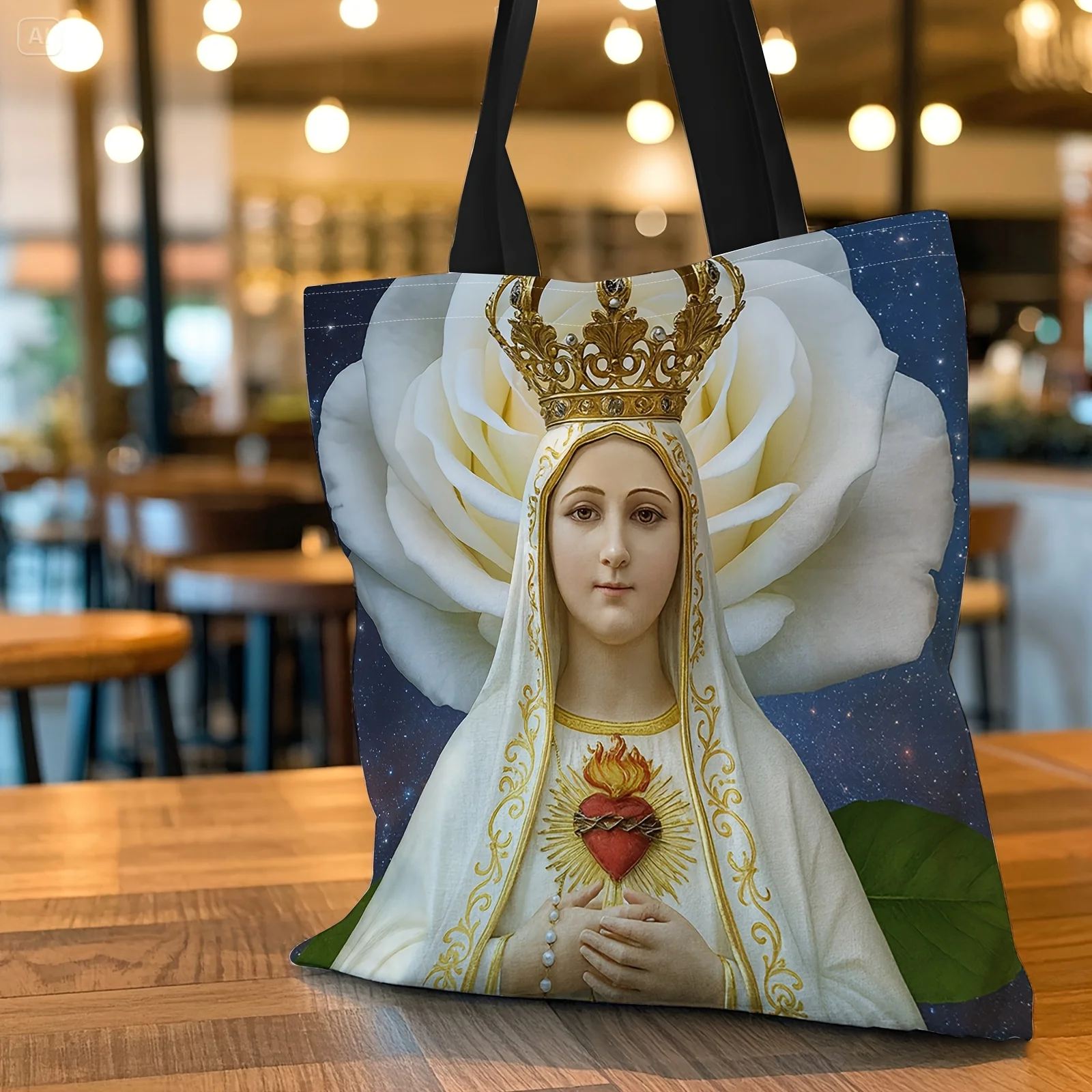 1pc Large Capacity Religious Tote Bag for Travel Shoulder Bag Commuting & Picnic Durable Bookbag Gift Daily Use Handbag