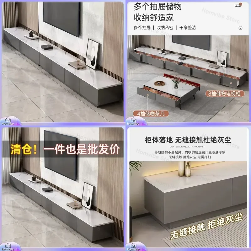 Modern TV Stand for Living Room Floor Cabinet 2025 New Simple Storage Unit Small Apartment Home Furniture Media Console Table