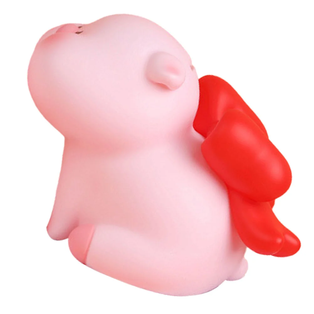 

Piggy Bank Vinyl Coin Container For Money Lovely Pot Pig-shaped Girls Decorative Saving Kids