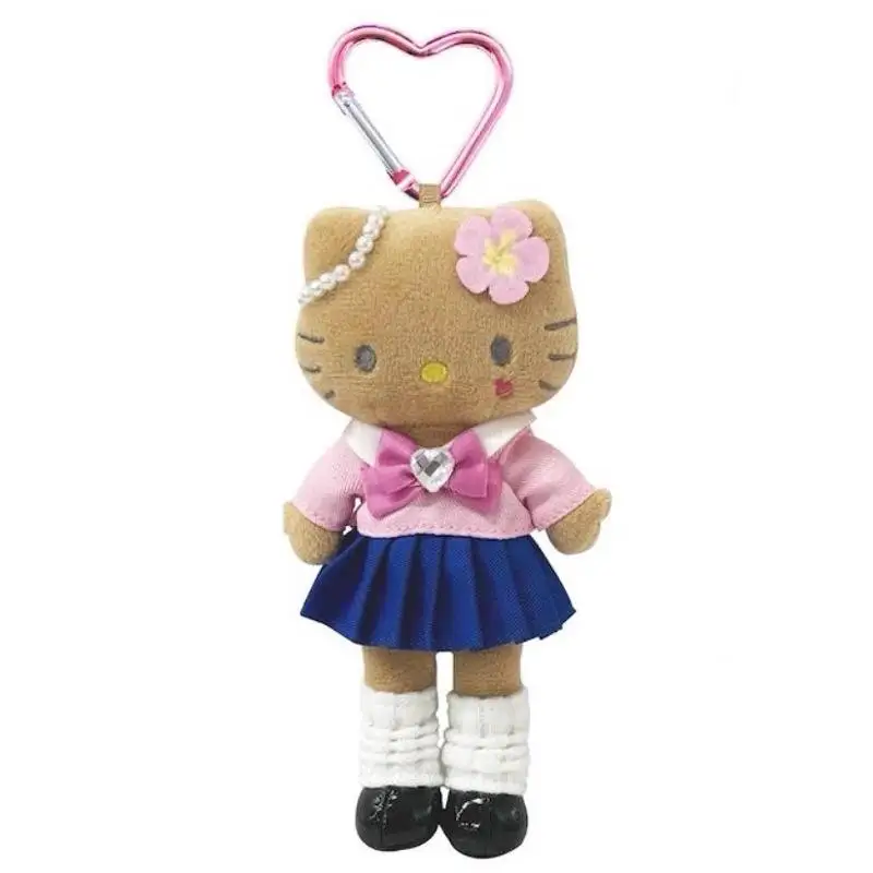 Porte-clés en peluche à longues jambes Hello Kitty, mignon, peau noire, chat elfe Kt, poupée en peluche douce, pendentif de voiture, sac à dos, décor de sac