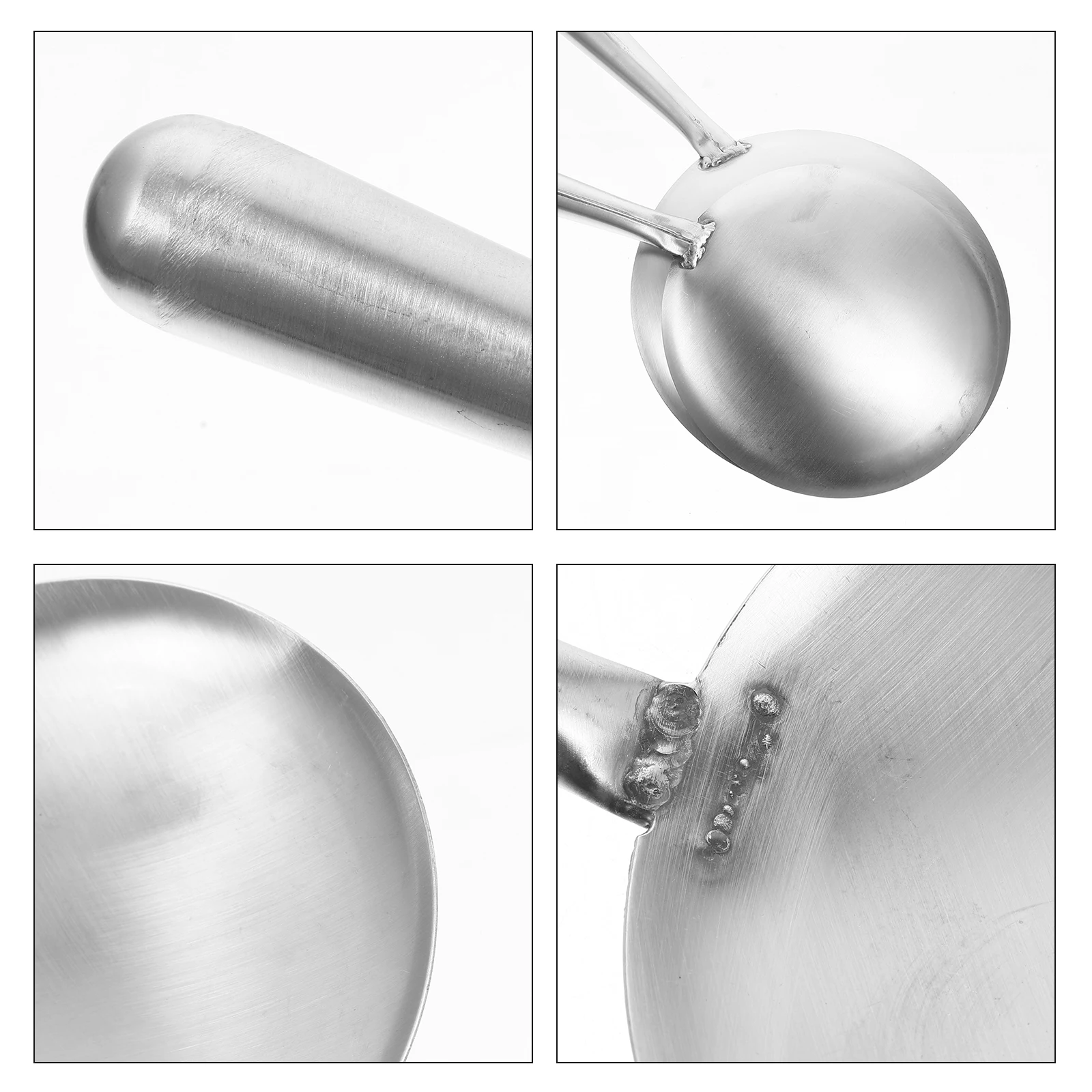 

2pcs Stainless Steel Tofu Brain Ladle Soup Kitchen Spoons 201 Mixing Practical Rainbow Food Serving Flat Scoops