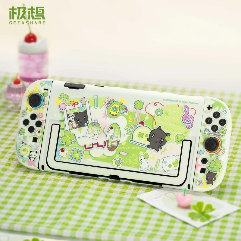 

Original Design Switch2 Protective Case Cartoon Cat Custom Lucky Clover Y2k Girl Memo Ns2 Protective Case Cute Anime Peripheral