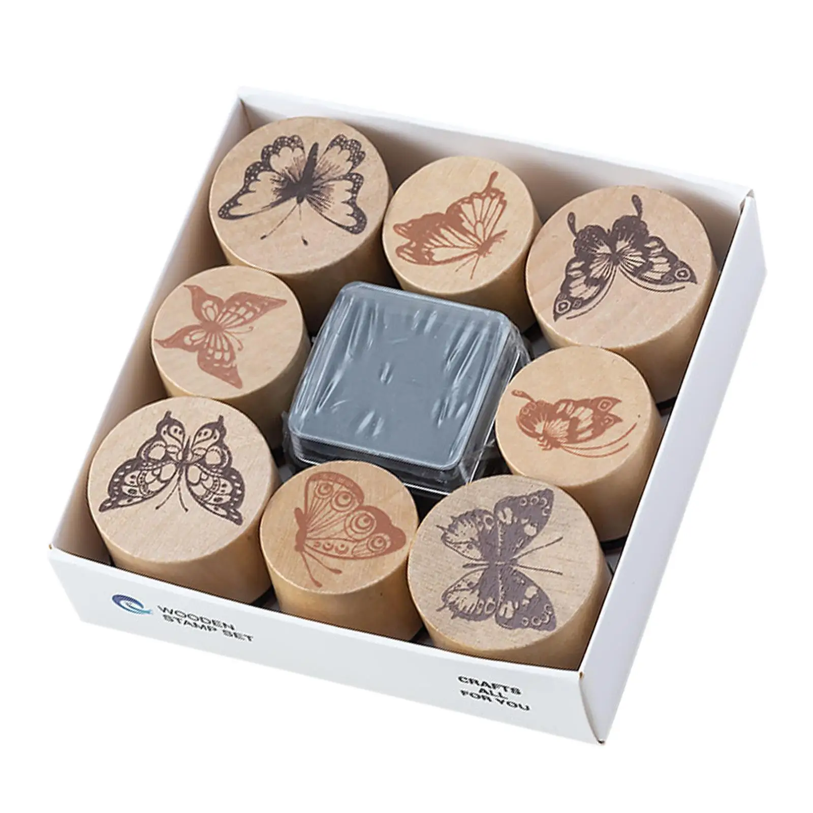 Wooden Stamps Set Card Making Lightweight Wood Stamps for Art Crafts Stationery Accessories Journals Photo Album Diary Planner