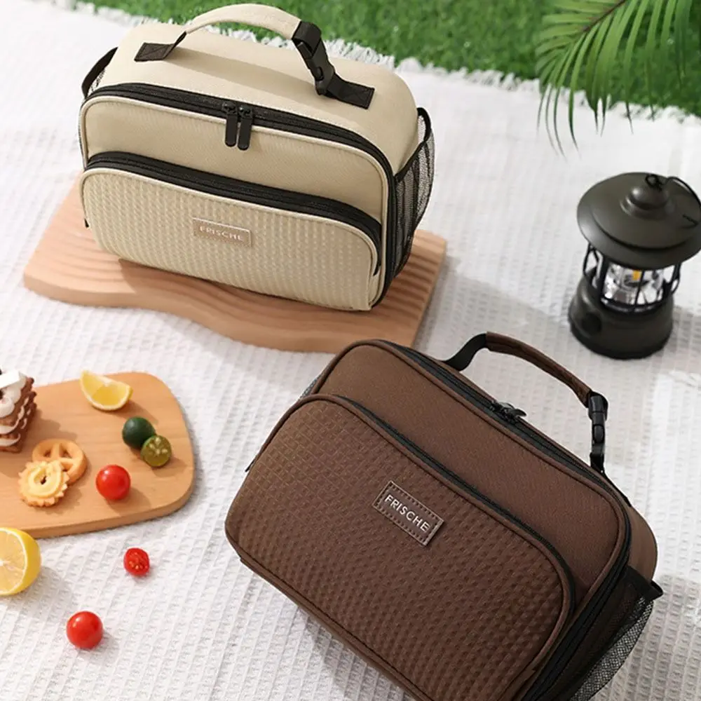 Fashion Insulation Thermal Lunch Bag Reusable Thermal Picnic Bag Handbag Waterproof Food Storage Pouch Household