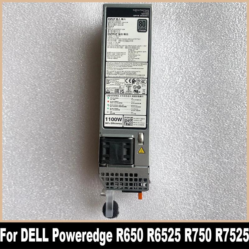 Оригинальная фотовспышка для Dell PowerEdge R650 R6525 R750 R7525 15-го поколения 1100 Вт EMC блок питания 0J9N6W D1100E-S6 J9N6W