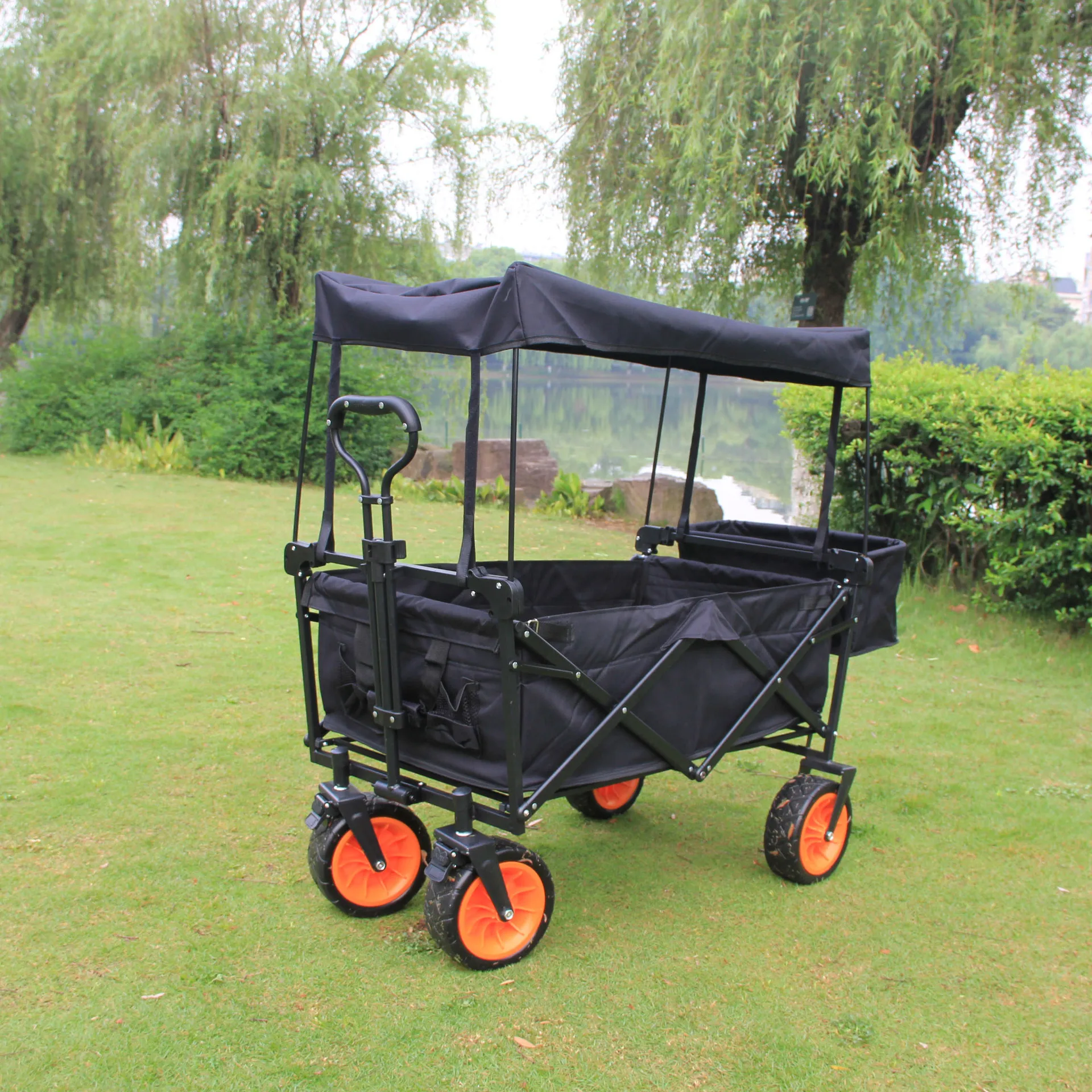 Outdoor Garden Beach Trolley fishing folding Camping Cart Wagon Portable Shopping tour hand luggage Cart Trolleys