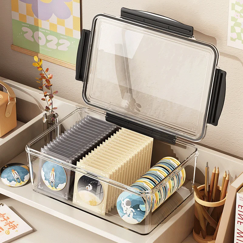 

Акриловая герметичная влагостойкая коробка для хранения карт, сувениры, прозрачные контейнеры большой емкости для хранения