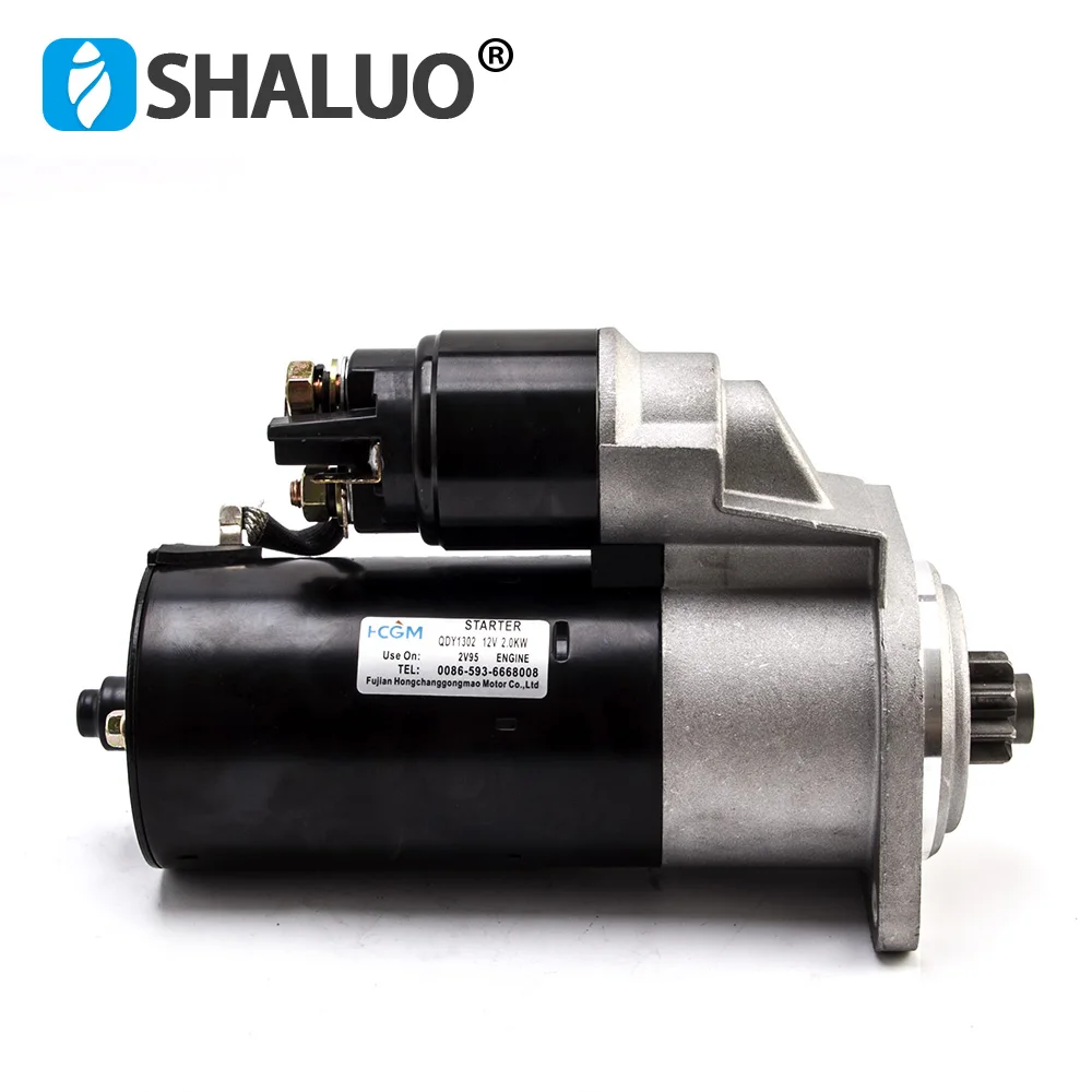 QDY1302 2KW 12V 9T Diesel Engine Starter Motor For 2V95 Engine Motor Electric Fast Start Generator Parts Copper Made