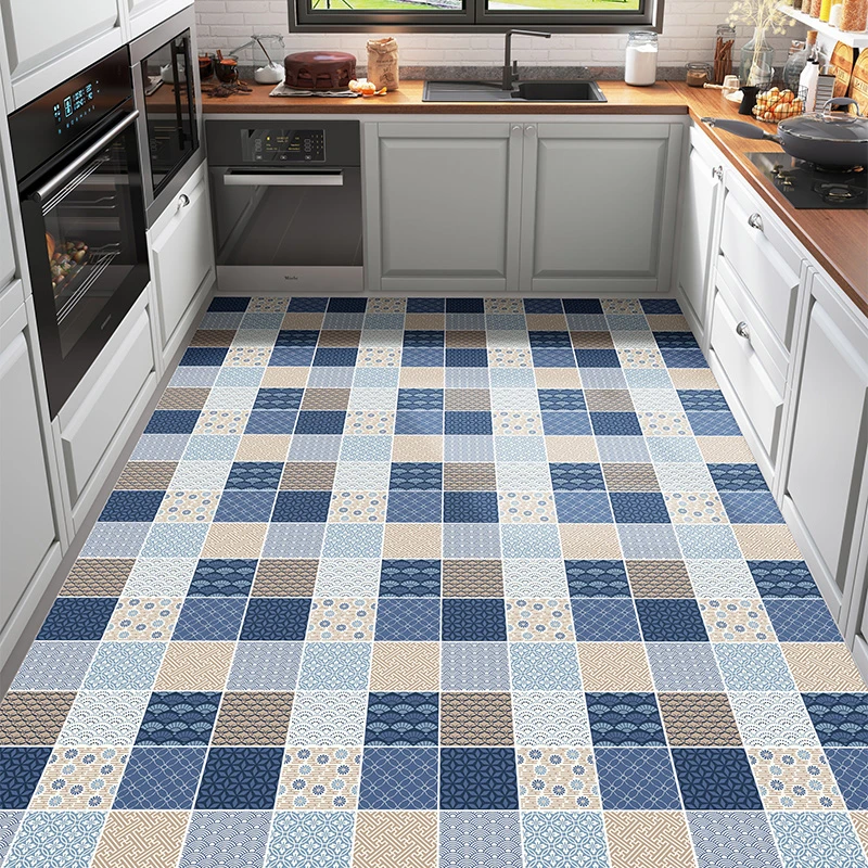 PVC Leather Scrubable Carpets Simple Large Area Balcony Rug Kitchen Oil-proof Waterproof Carpet Home Living Room Decoration Rugs