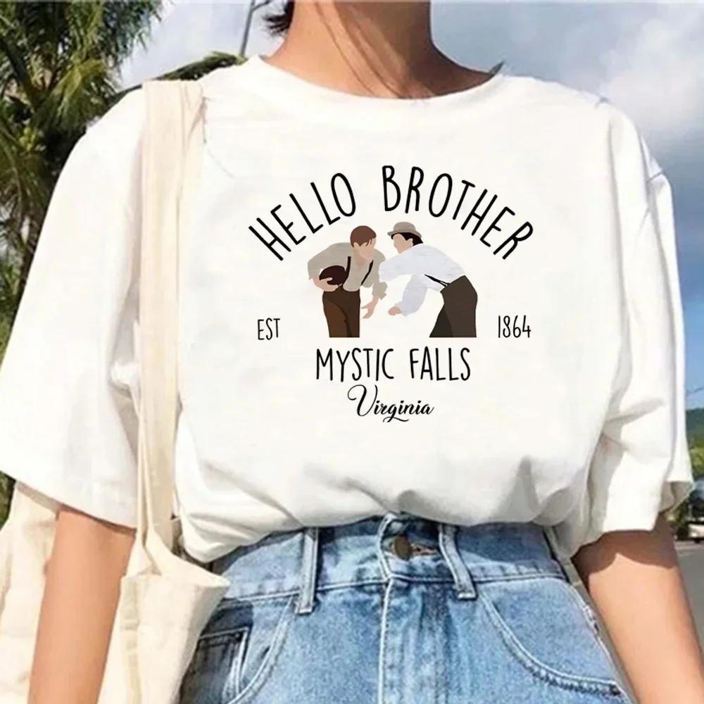 

Retro fashion printed women's short sleeved round neck T-shirt versatile for daily use and suitable for all seasons