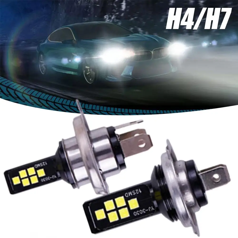 H7/H4 LED Headlight Bulbs High Low Beam 6000K Super Lights Fog Leds Auto Lights Car 12v White Lamp G7O4