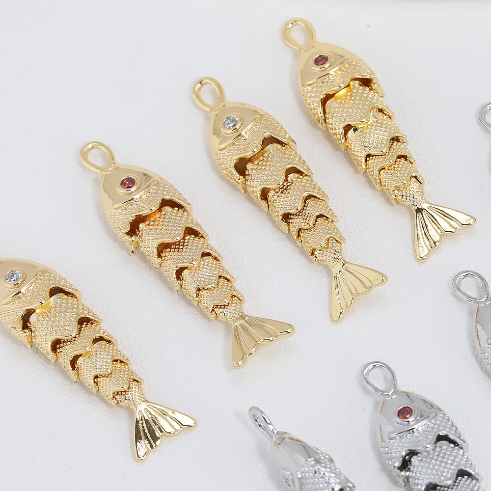 

Cordial Design 20Pcs Jewelry Findings & Components/DIY Copper Pendant/Fish Shape/Hand Made/Genuine Gold Plating/Charms #194576