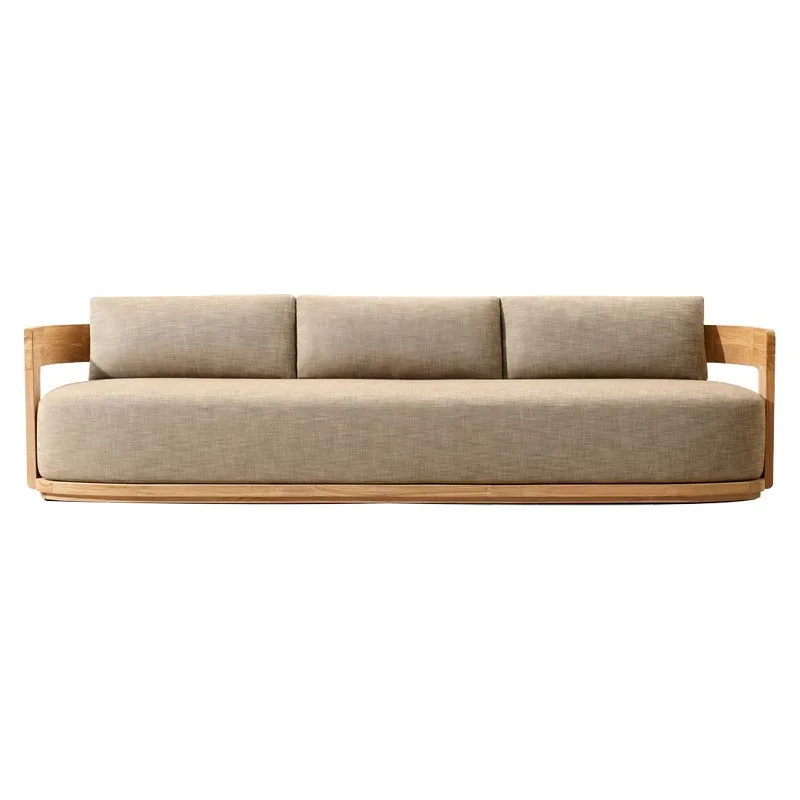 Outdoor sofa open-air courtyard balcony outdoor furniture preservative wood villa outdoor teak sofa