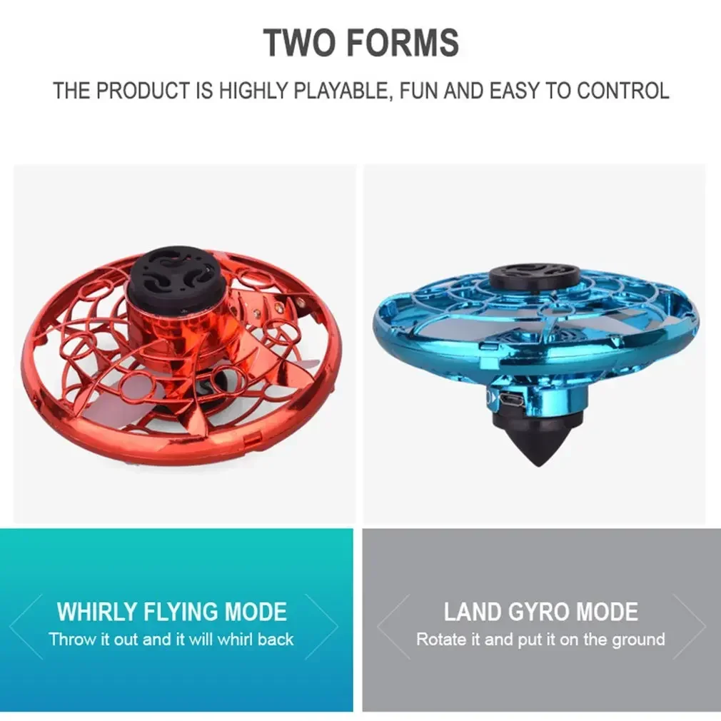 1PCS Portable Fingertip Top Aircraft Neutral Fingertip Upgrade Flying Spinner Helicopter Mini Drone Drone Aircraft Toy Kids Gift