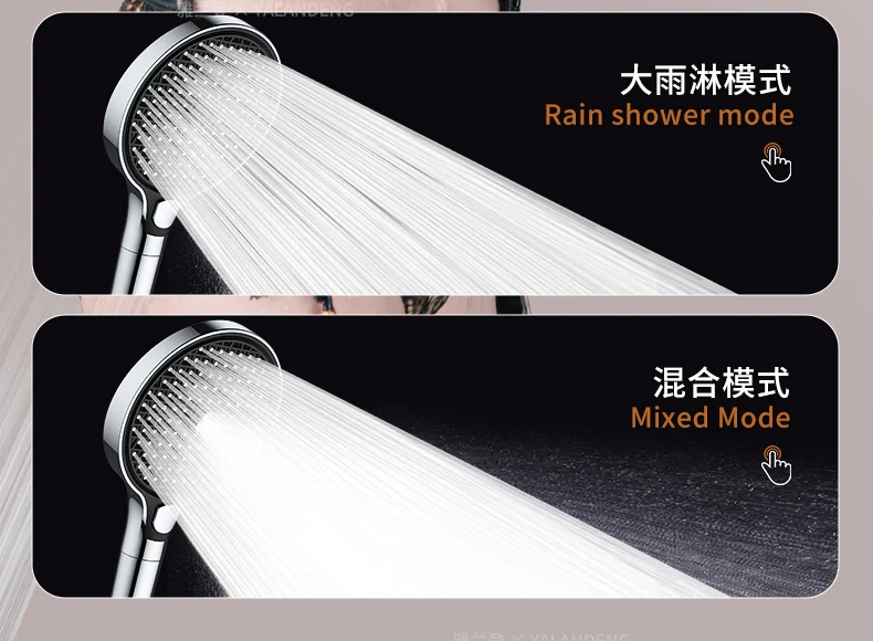 15 cm großes Panel Hochdruck-Duschkopf mit Filter, 3 Modi, großer Durchfluss, Sprühdüse, Regendusche, Wasserhahn, Badezimmer-Zubehör – Detail 22