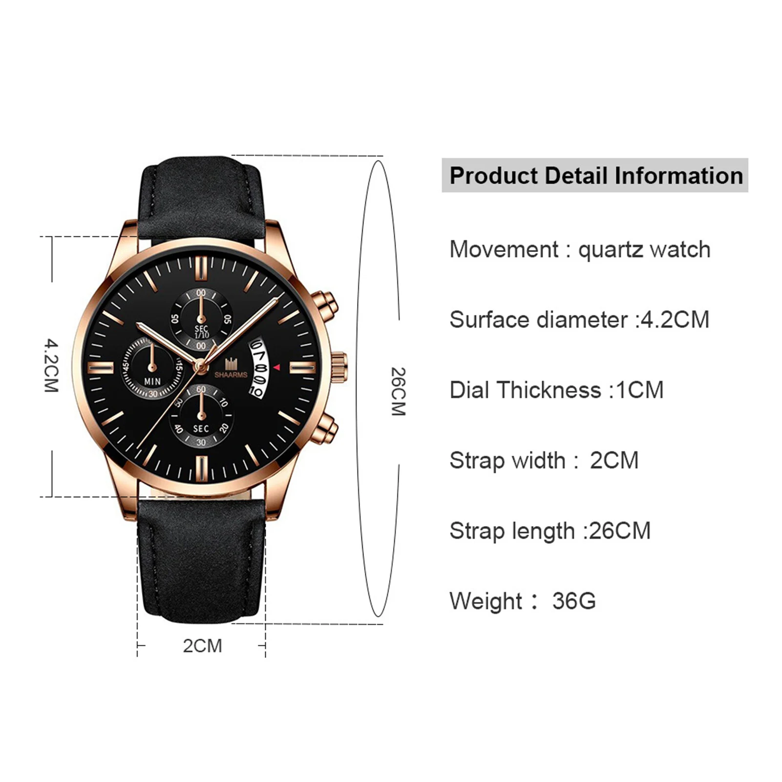 Men's Vintage Quartz Watch Minimalist Easy to Read Dial Shatterproof Wristwatch for Men Birthday Gift