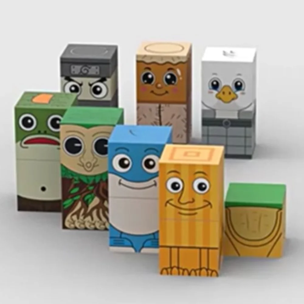 Tungtungsahur Italiaanse Brainrot Magnetisch Blok Speelgoed Tung Tung Shark Tung Tung Tung Sahur Puzzel Speelgoed Cartoon Italiaanse Brainrot