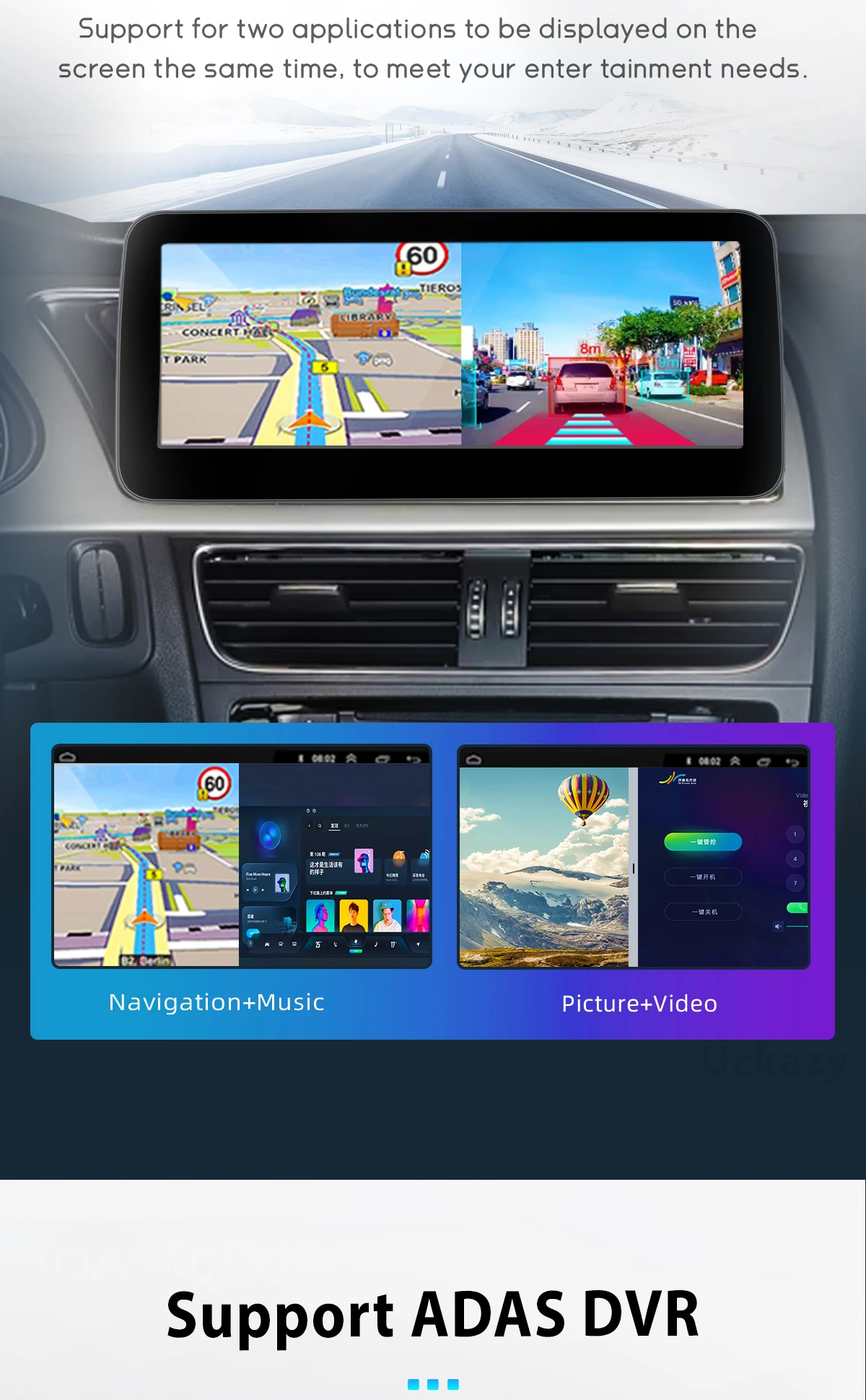 1920*720 Wireless Carplay Android 13 Car Radio For Audi A4 B8 A5 2009-2017 Screen GPS Navigation Multimedia Stereo Head Unit