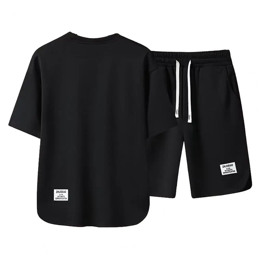 Men\'s Korean Fashion Two Piece Set Summer Short Sleeved T-shirt And Shorts Loose Sets Men Designer Clothes Tracksuits