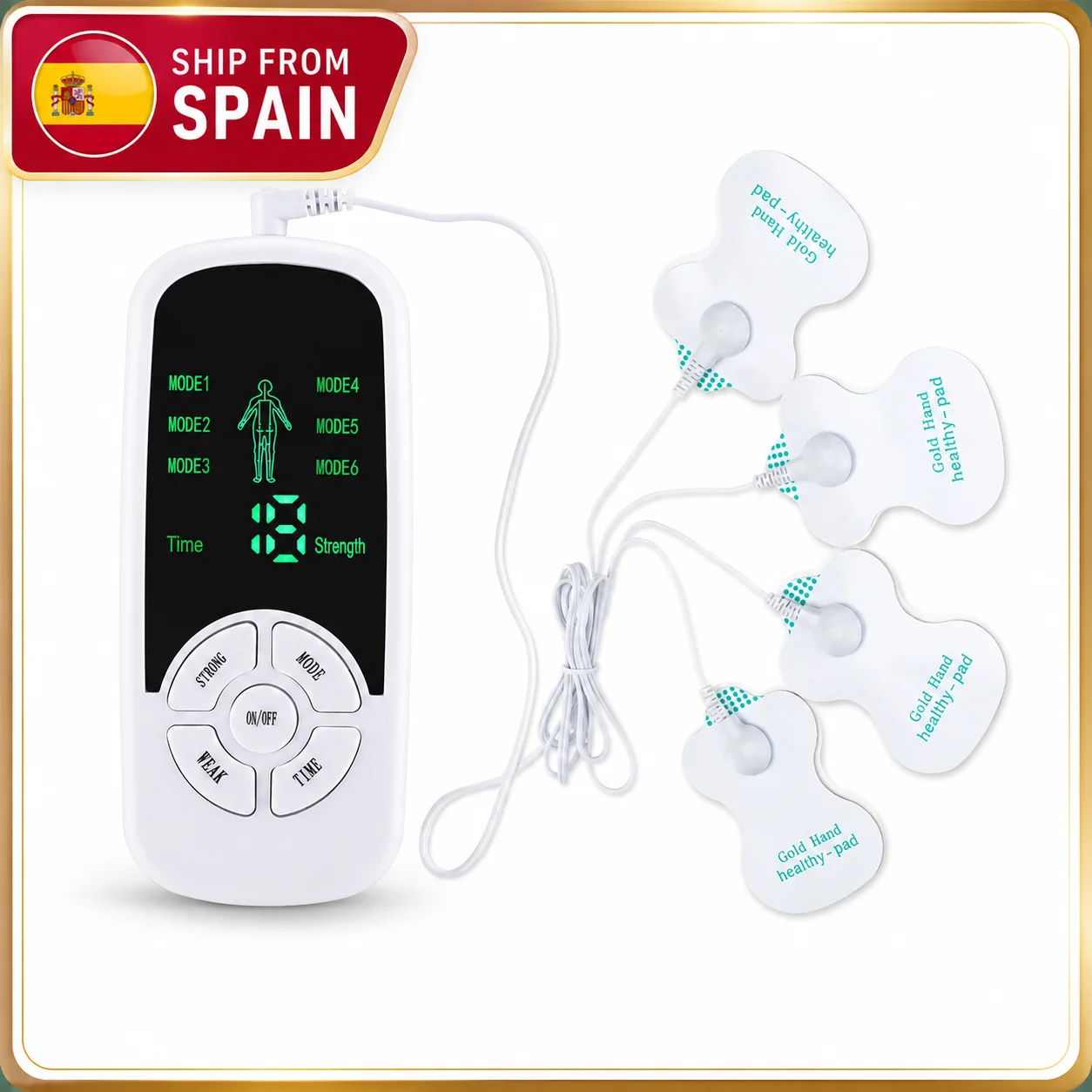 Mini stimulateur musculaire électrique à 6 modes, appareil de massage portable pour le cou et le corps entier, outil d'électromassage domestique pour soulager la fatigue musculaire.