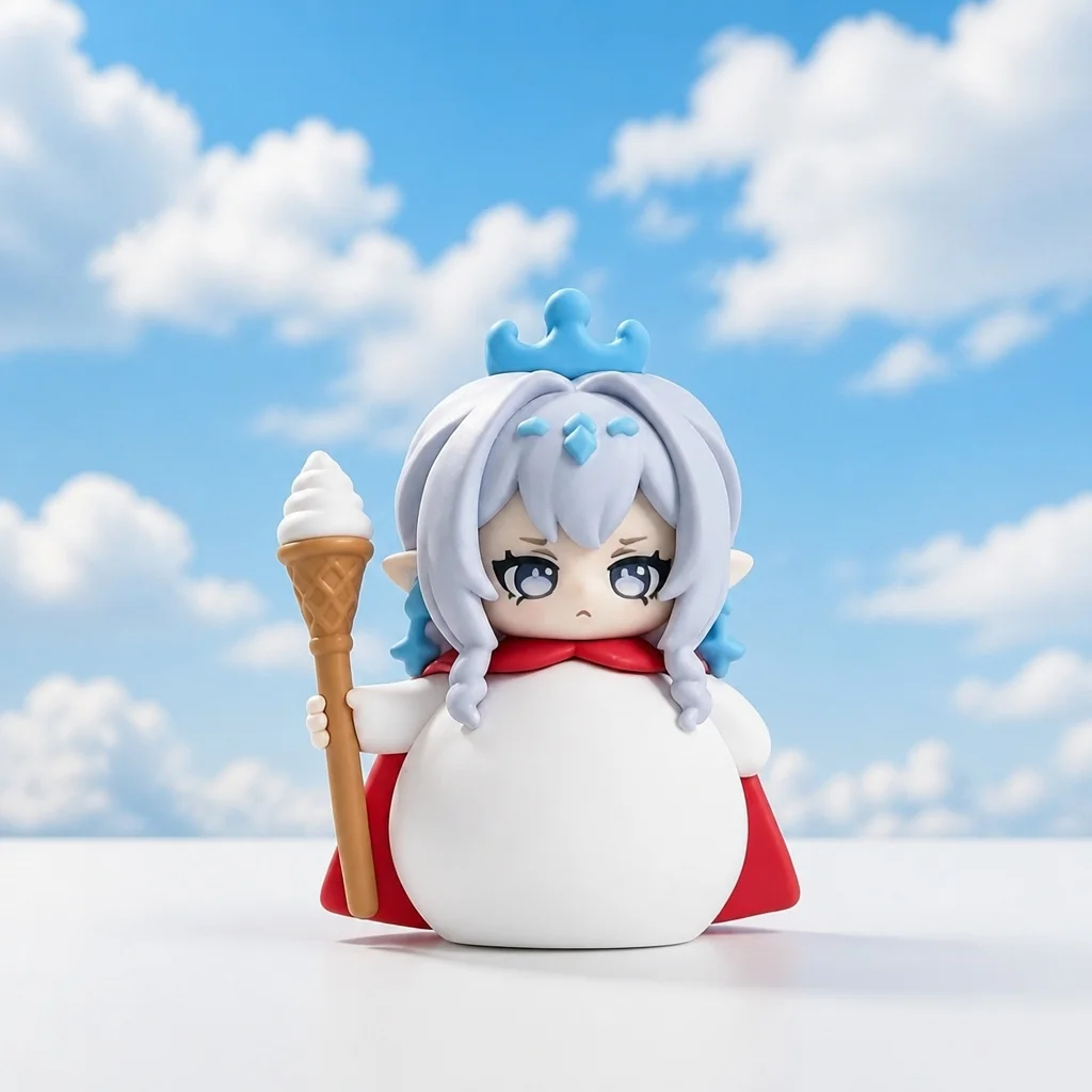 6cm PVC Genshin Impact Tsaritsa Ice Queen Mixue Snow King Figure Statue Collection Display Decorative Showpiece Memorabilia Gift