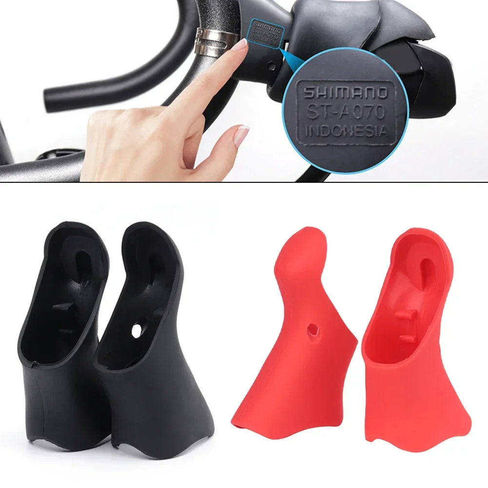 2x Silicone Road Bike Shifter Brake Lever Hoods For Shimano ST-070 Hand Lever Protective Cover Bicycle Shift Hood Cover Silicone