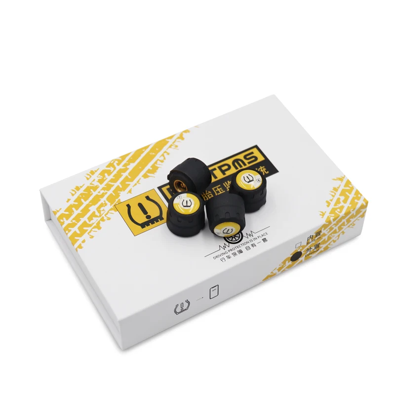 

TPMS Car Tire Type Pressure Checking System (4 Sensors Car Alarm System) bluetooth Tpms Supports IOS and Android Smart Phone