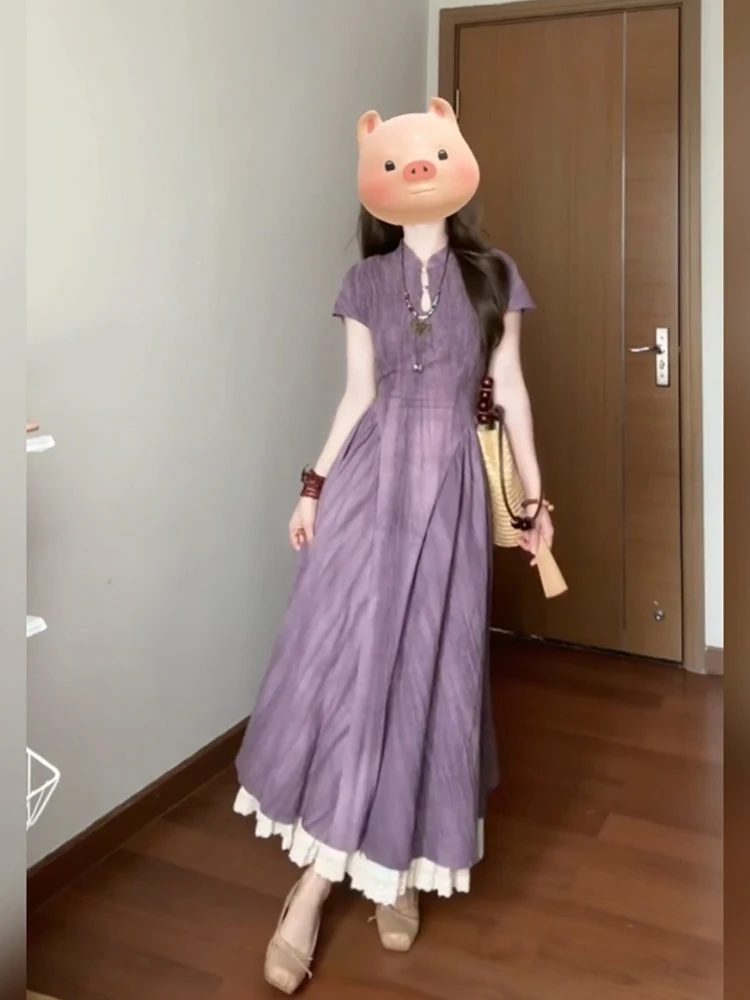 

XZY Ele Tie-Dye Женское летнее платье с вырезами на талии, длинное, повседневное, из полиэфирного волокна, с коротким рукавом, А-силуэт