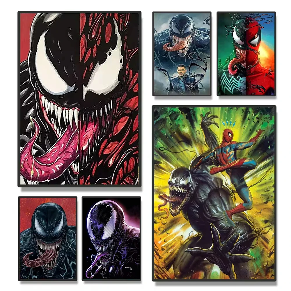 Marvel Venom Spider-Man Avengers Movie Characters Prints Poster Canvas Painting Modern Wall Art for Living Room Home Decor