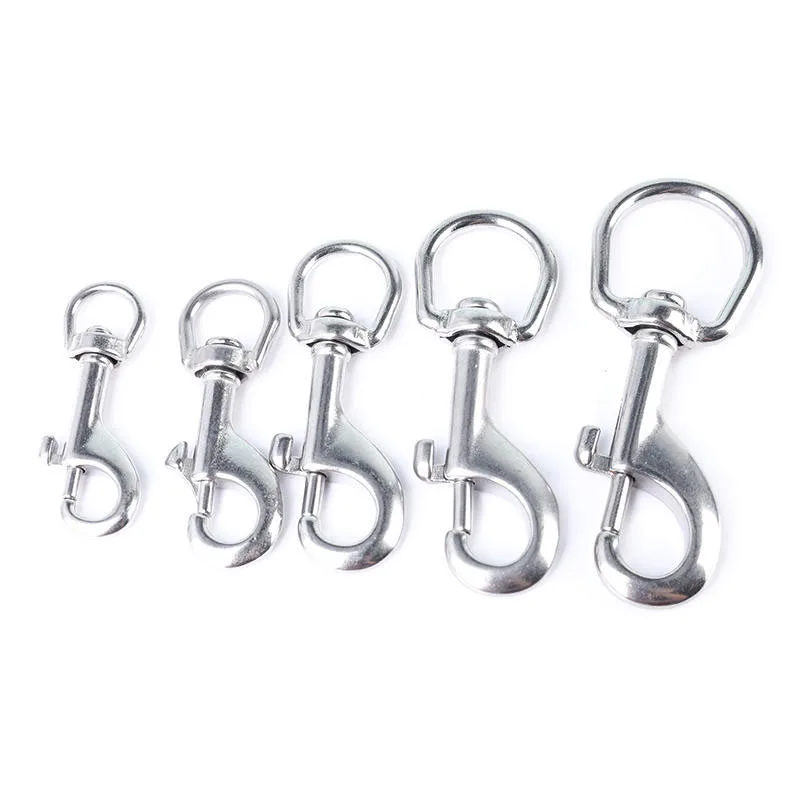 70mm/80mm/90mm/100mm/120mm 304 Stainless Steel Bolt Snap Hook Clip Diving Singel Hook BCD Accessories Tools